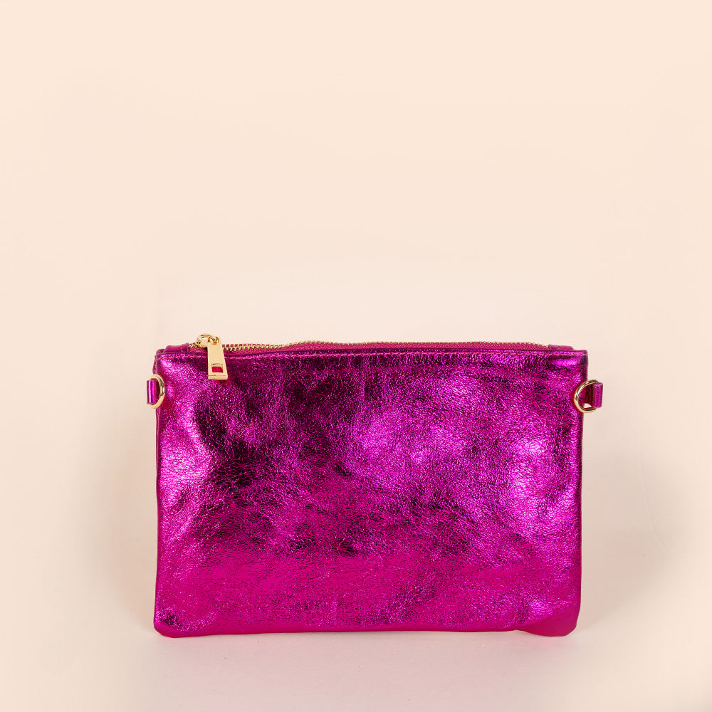 BORSA POCHETTE PICCOLA RETTANGOLARE CLASSICA CON ZIP