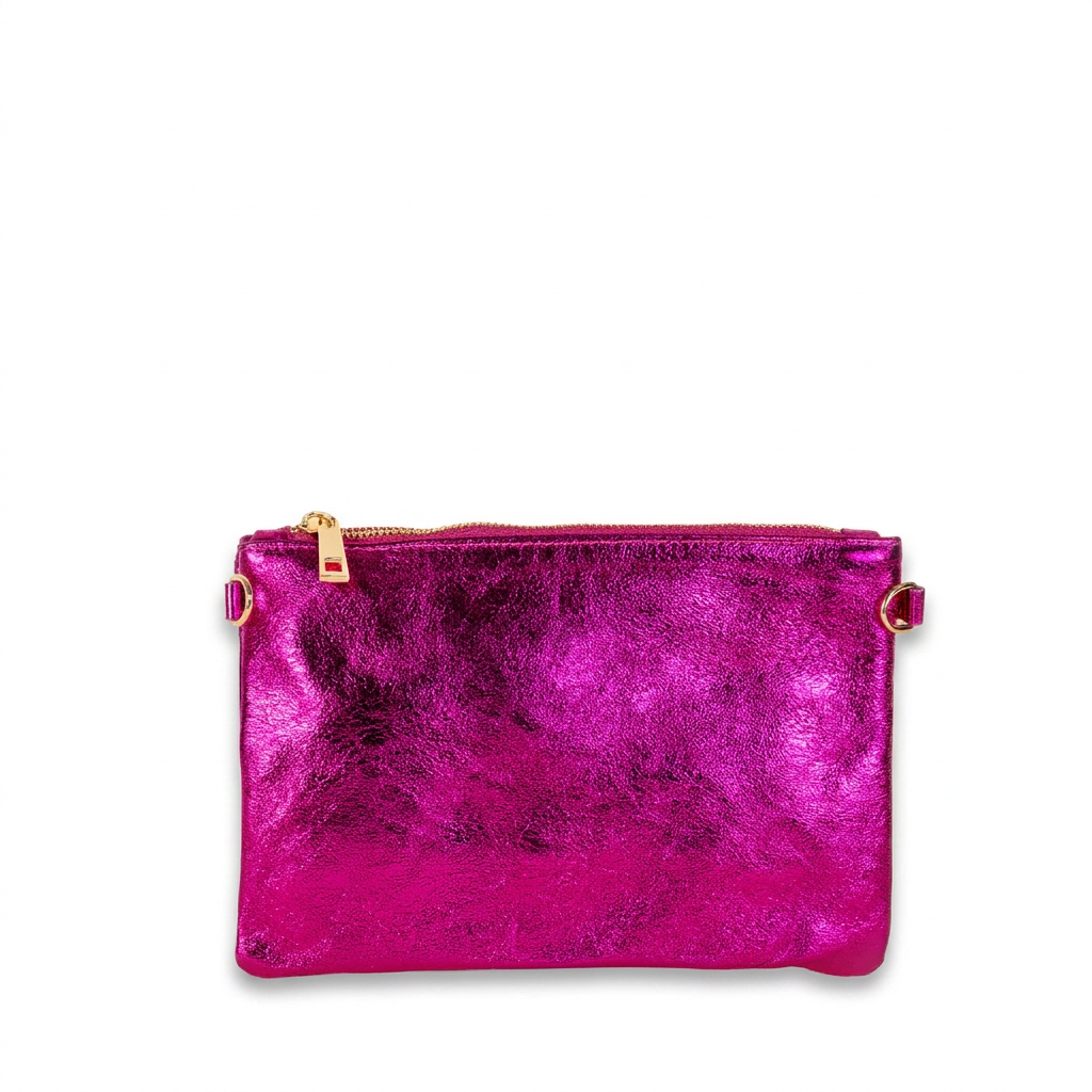 BORSA POCHETTE PICCOLA RETTANGOLARE CLASSICA CON ZIP