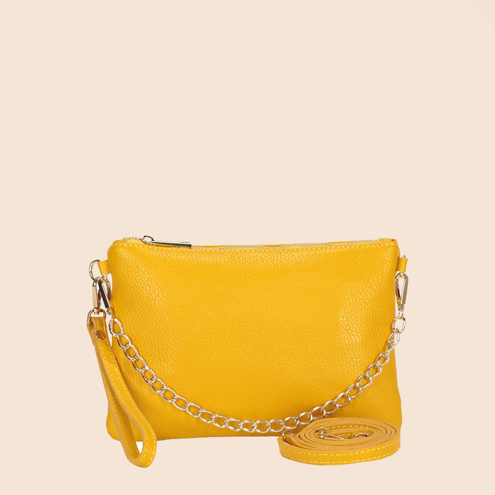 BORSA POCHETTE PICCOLA RETTANGOLARE CLASSICA CON ZIP
