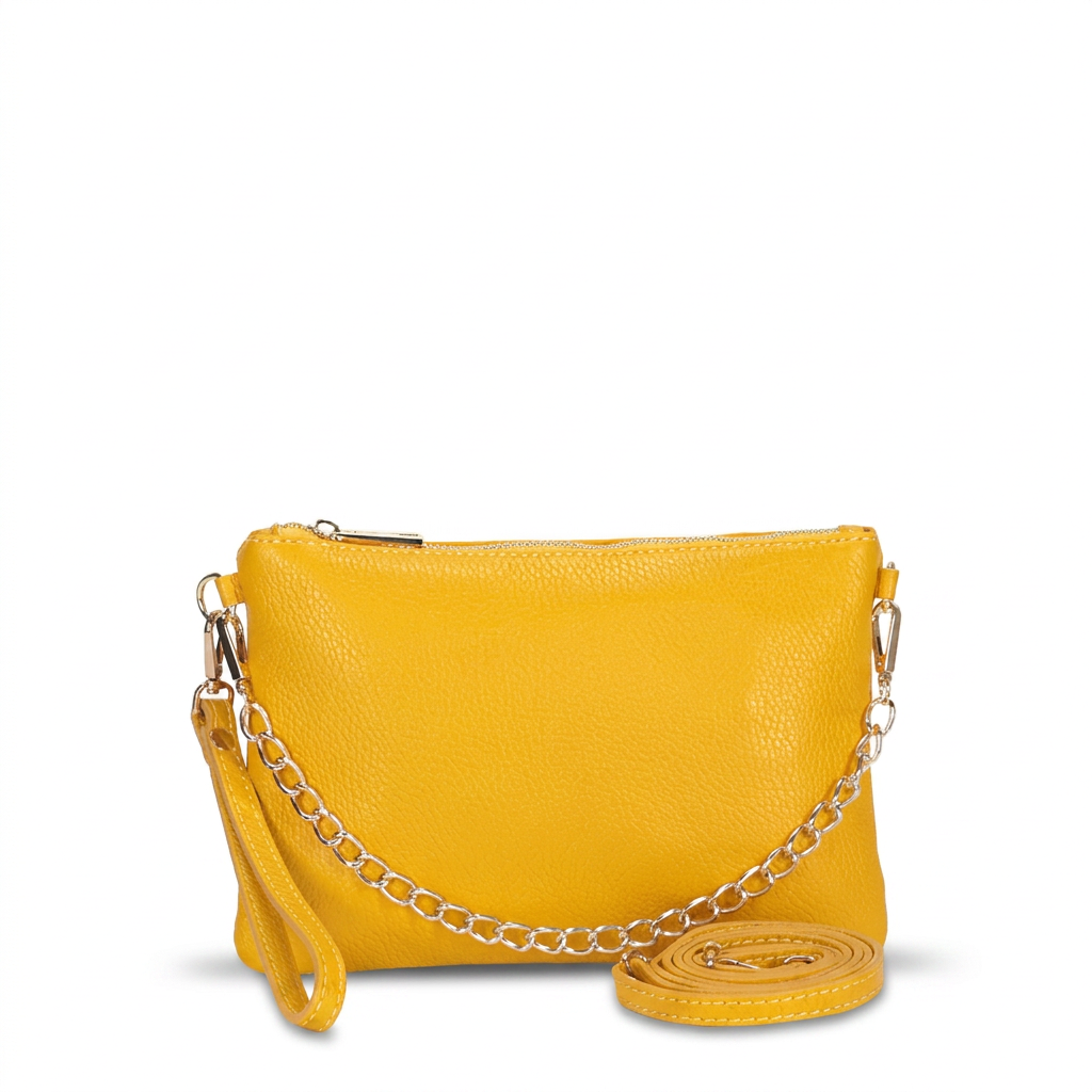 BORSA POCHETTE PICCOLA RETTANGOLARE CLASSICA CON ZIP