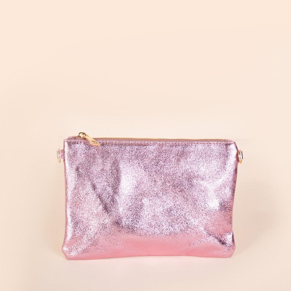 BORSA POCHETTE PICCOLA RETTANGOLARE CLASSICA CON ZIP