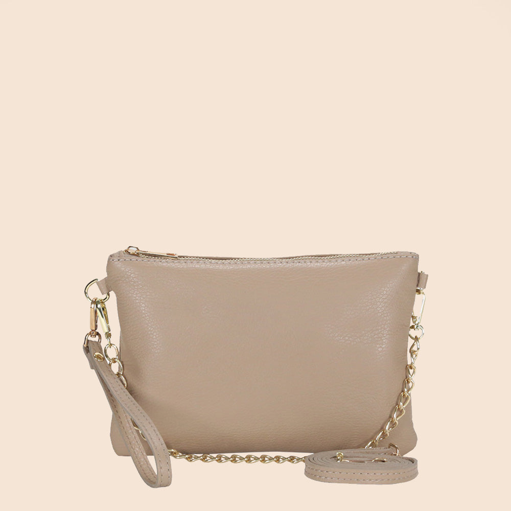 BORSA POCHETTE PICCOLA RETTANGOLARE CLASSICA CON ZIP