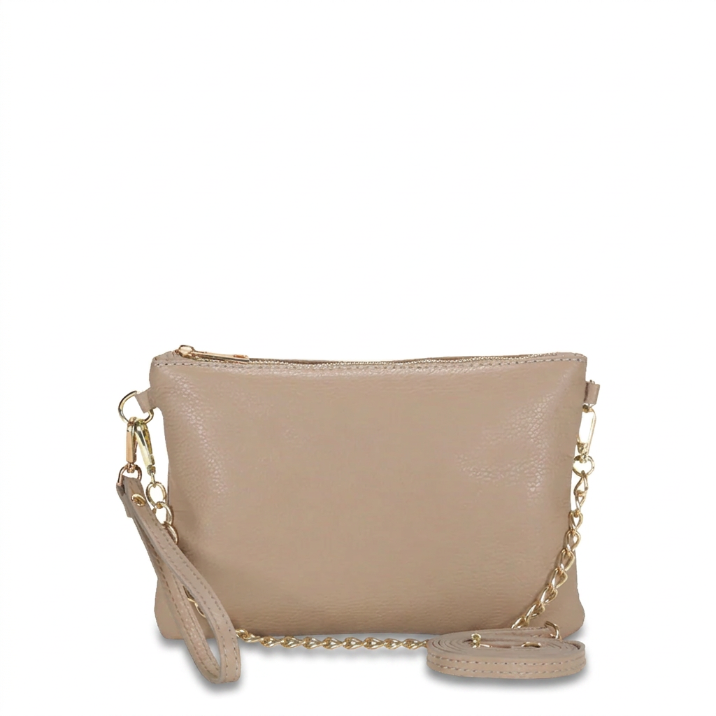BORSA POCHETTE PICCOLA RETTANGOLARE CLASSICA CON ZIP