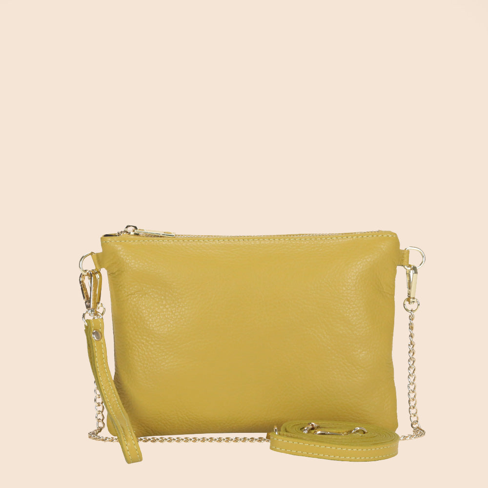 BORSA POCHETTE PICCOLA RETTANGOLARE CLASSICA CON ZIP