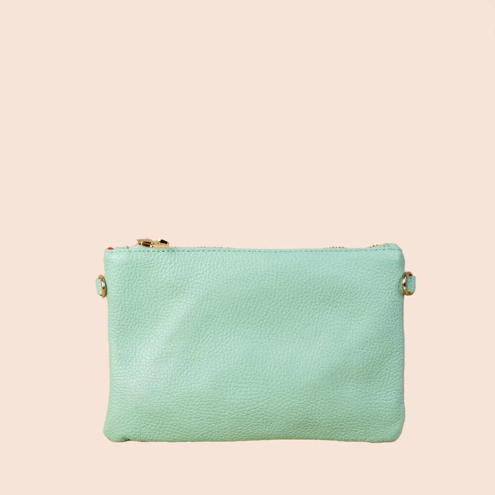 BORSA POCHETTE PICCOLA RETTANGOLARE CLASSICA CON ZIP