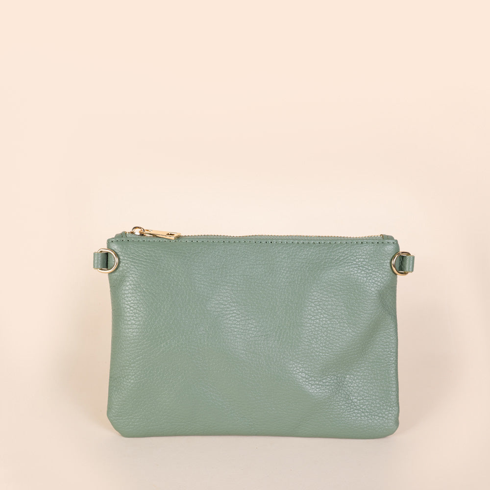 BORSA POCHETTE PICCOLA RETTANGOLARE CLASSICA CON ZIP