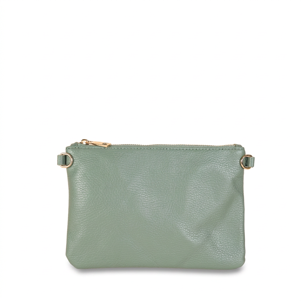BORSA POCHETTE PICCOLA RETTANGOLARE CLASSICA CON ZIP