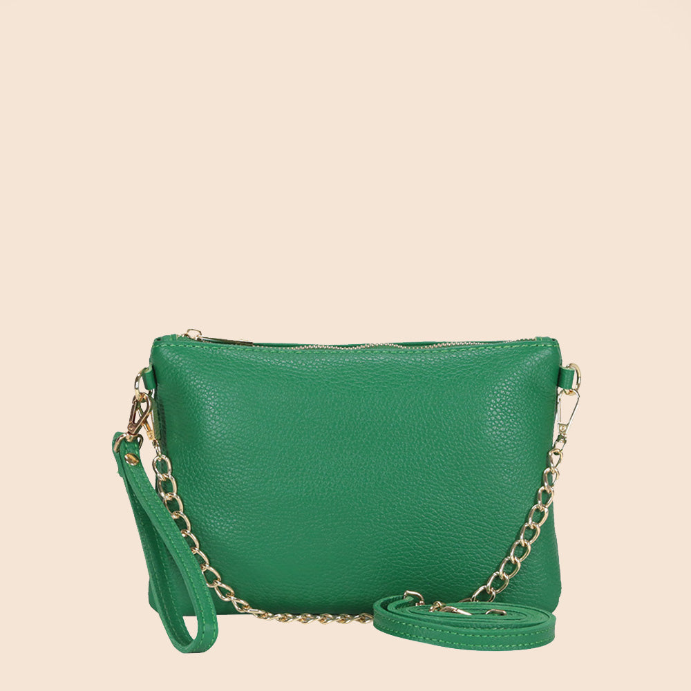 BORSA POCHETTE PICCOLA RETTANGOLARE CLASSICA CON ZIP