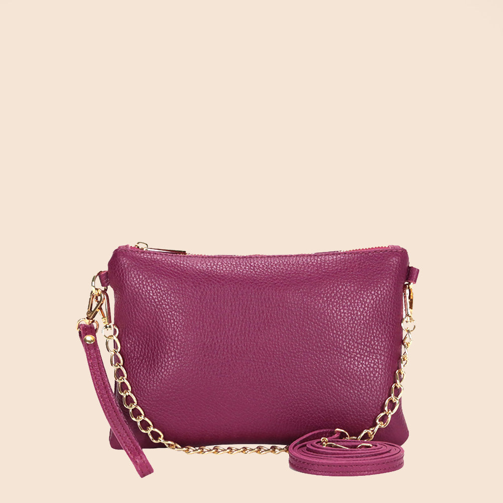 BORSA POCHETTE PICCOLA RETTANGOLARE CLASSICA CON ZIP