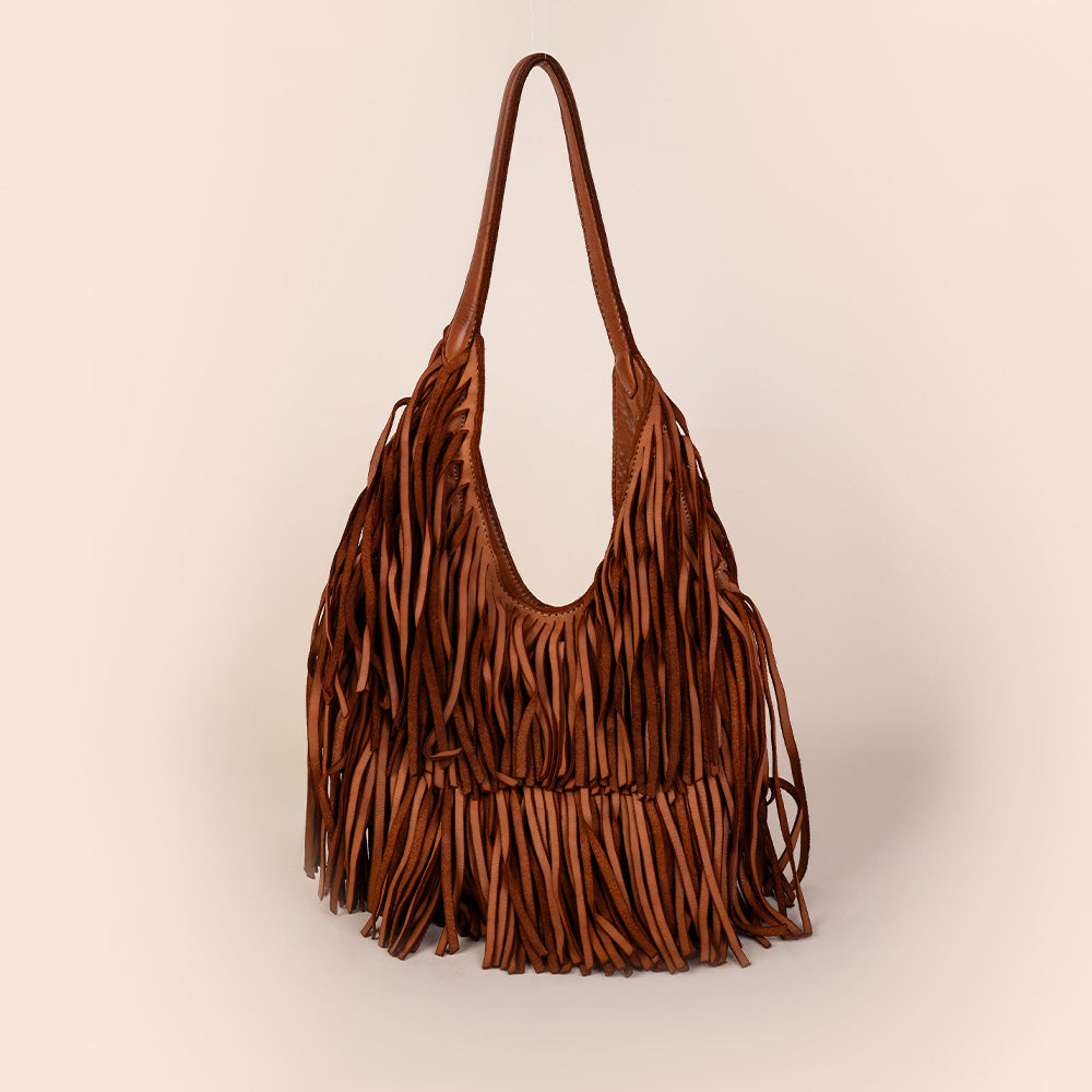 BORSA A SPALLA PICCOLA CON FRANGE