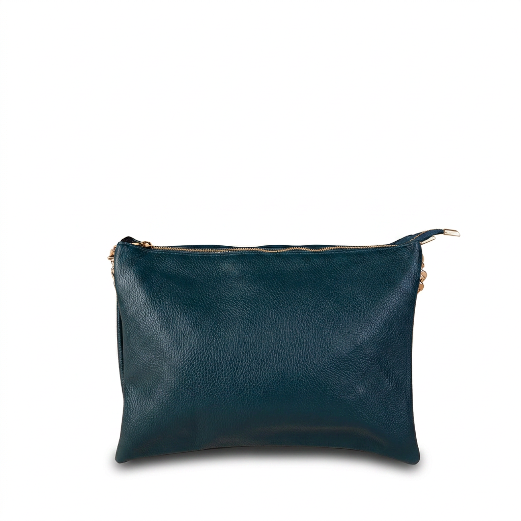 CLUTCH BAG WITH THREE COMPARTMENTS