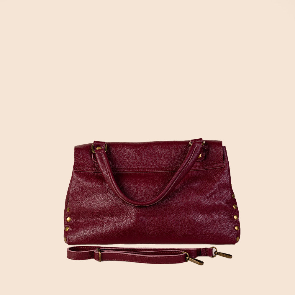 POSTMAN STYLE SHOULDER BAG WITH SIDE STUDS