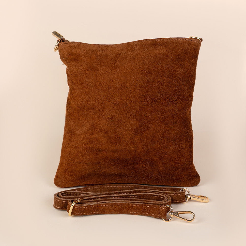 BORSA A TRACOLLA CON FRANGE E BORCHIE
