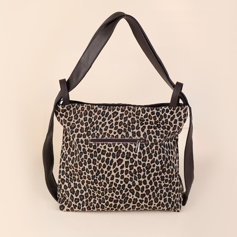 BORSA A SPALLA TRASFORMABILE IN ZAINO BICOLORE