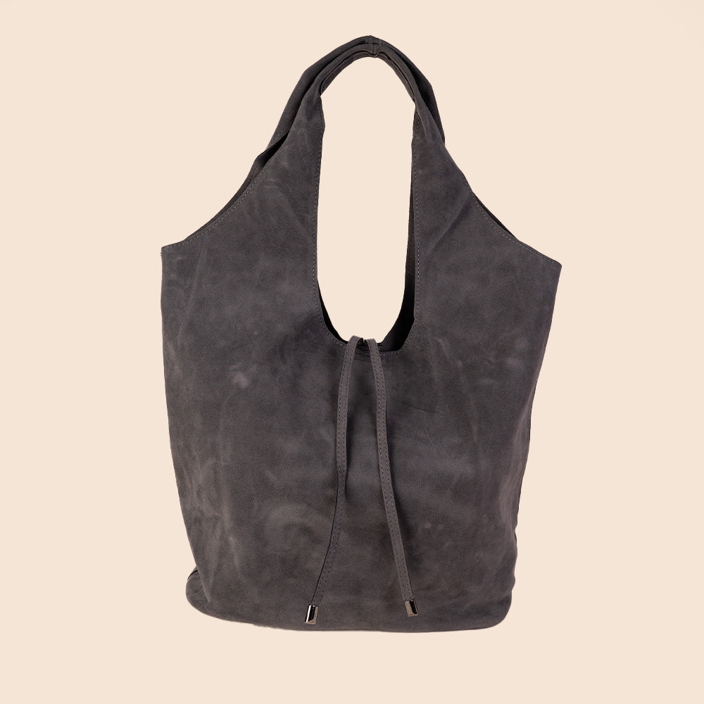 BORSA A SPALLA ECO CAMOSCIO CON SVUOTA BORSA , LACCI E TRACOLLA