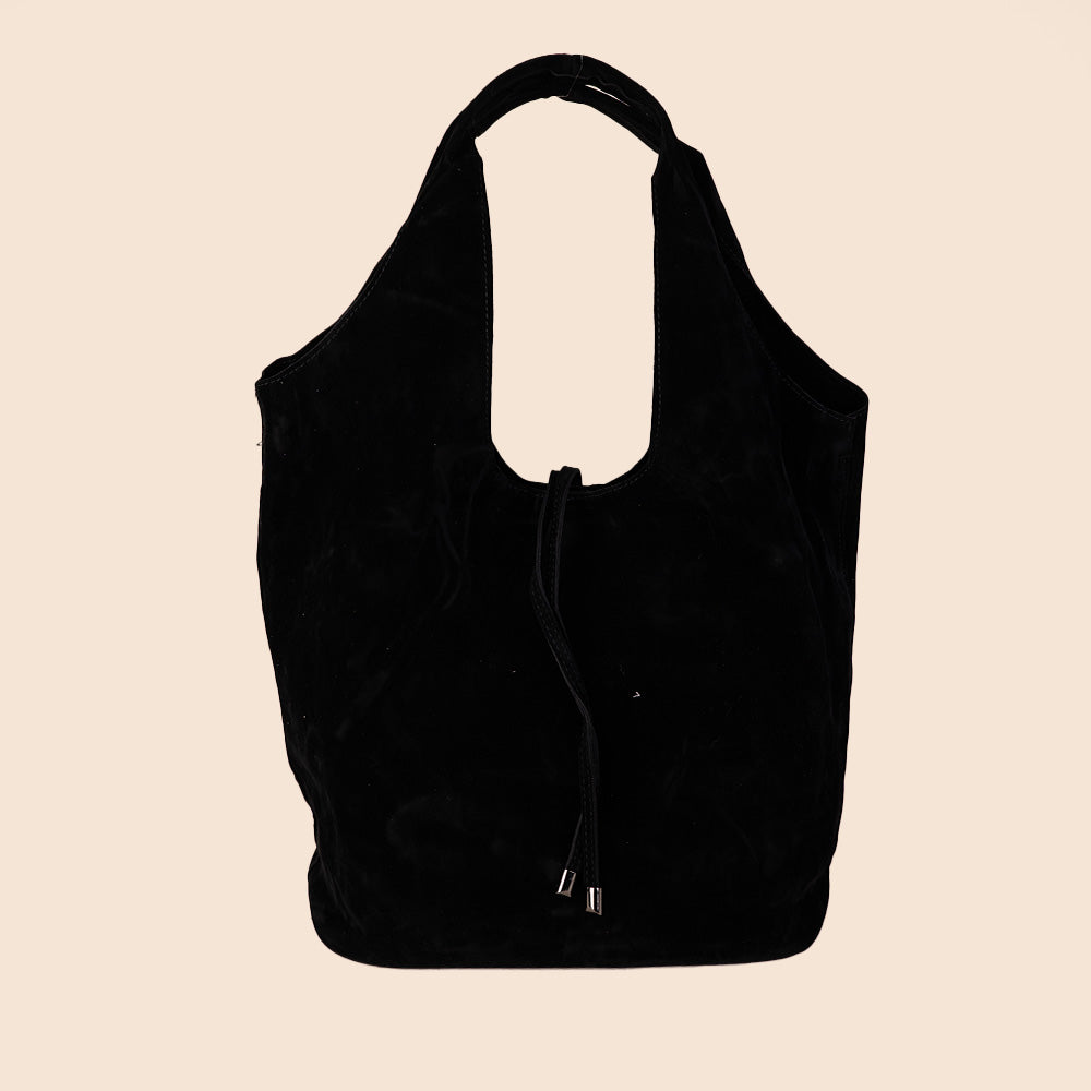 BORSA A SPALLA ECO CAMOSCIO CON SVUOTA BORSA , LACCI E TRACOLLA