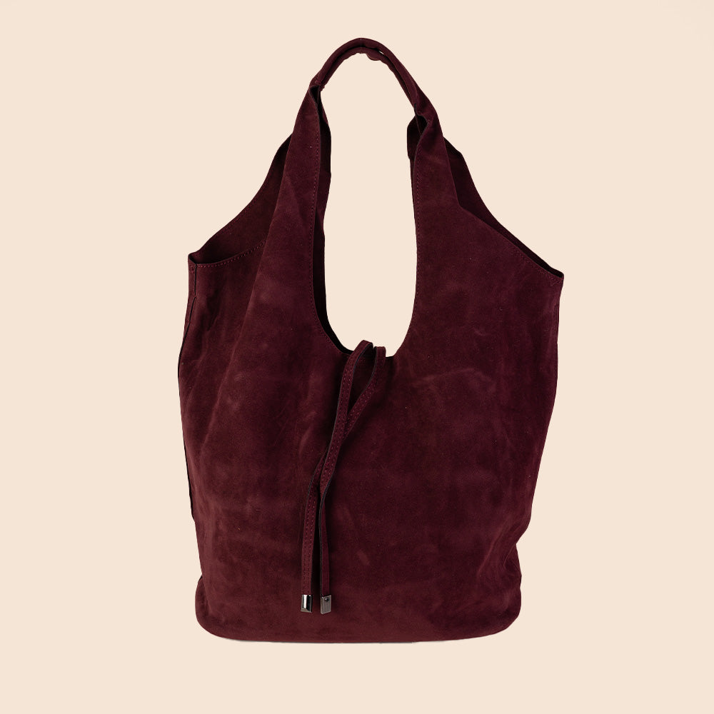 BORSA A SPALLA ECO CAMOSCIO CON SVUOTA BORSA , LACCI E TRACOLLA