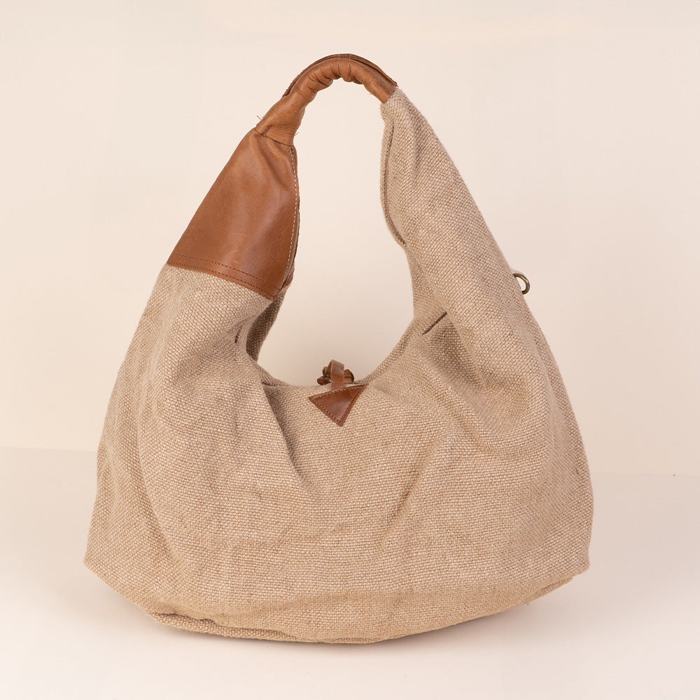 BORSA A SPALLA A SACCA EFFETTO IUTA