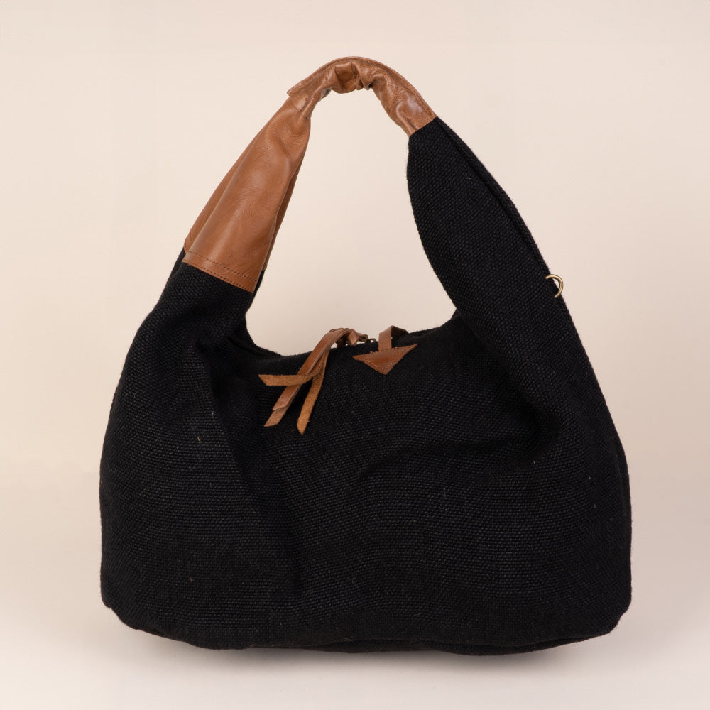 BORSA A SPALLA A SACCA EFFETTO IUTA