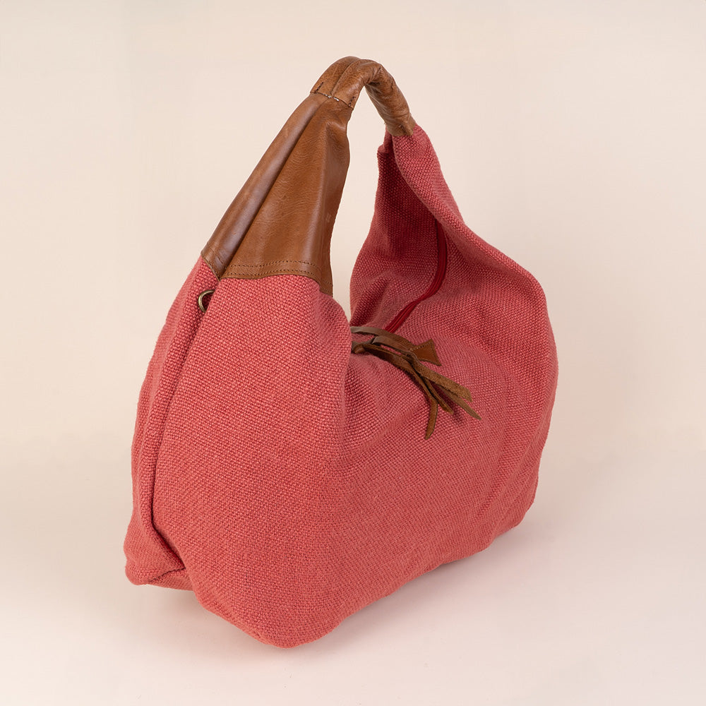 BORSA A SPALLA A SACCA EFFETTO IUTA
