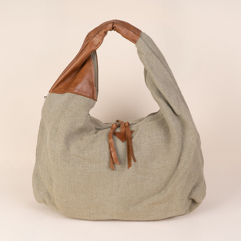 BORSA A SPALLA A SACCA EFFETTO IUTA