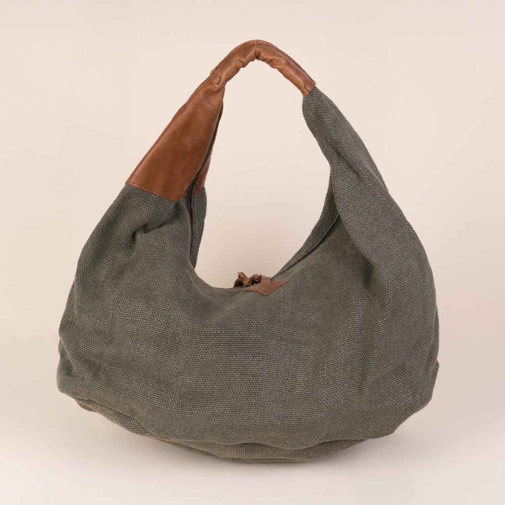 BORSA A SPALLA A SACCA EFFETTO IUTA