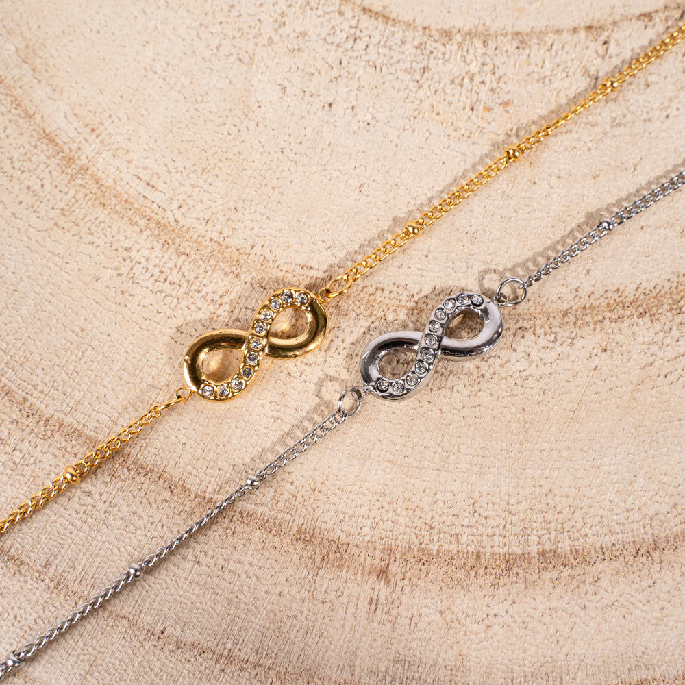 BRACCIALE CON INFINITO E STRASS