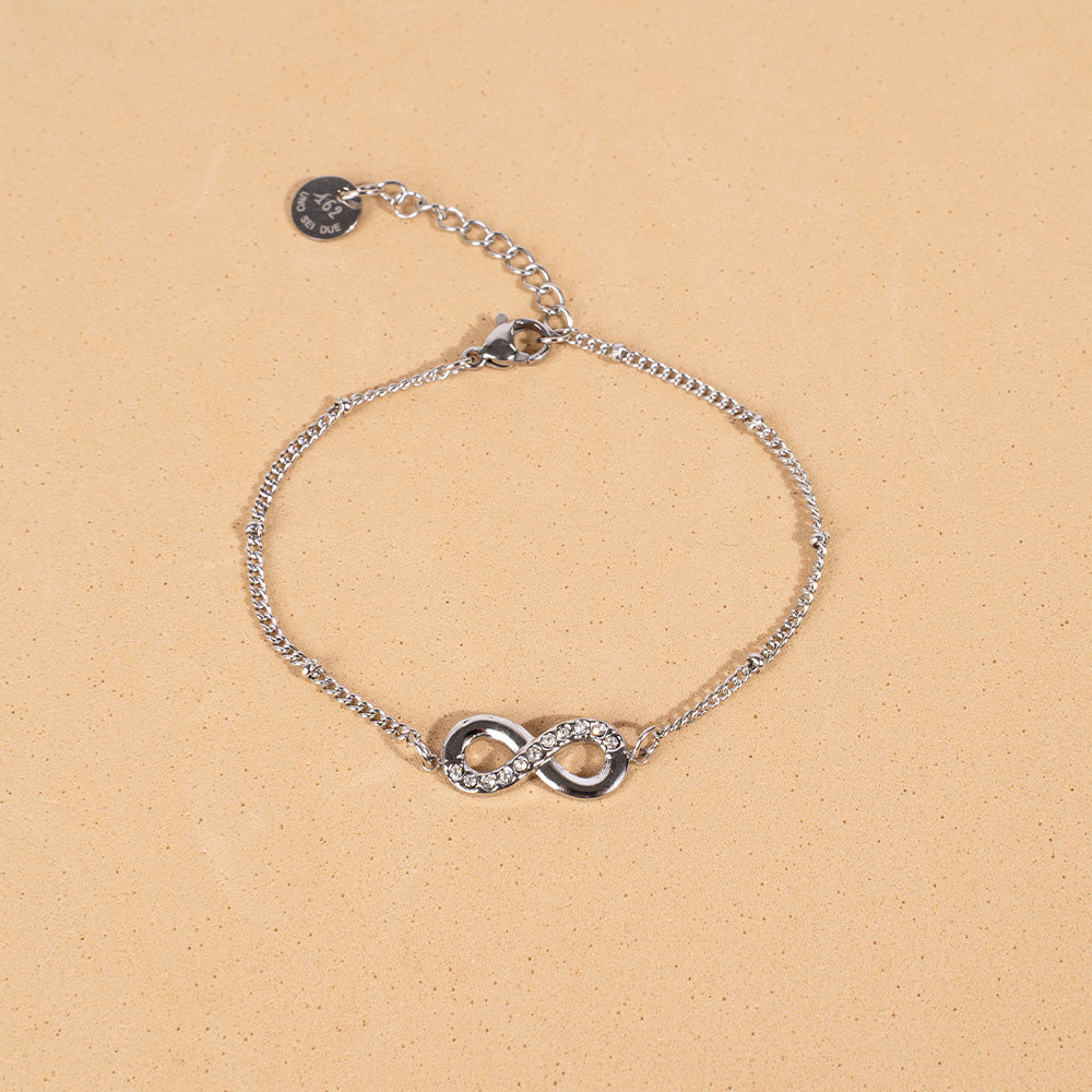 BRACCIALE CON INFINITO E STRASS