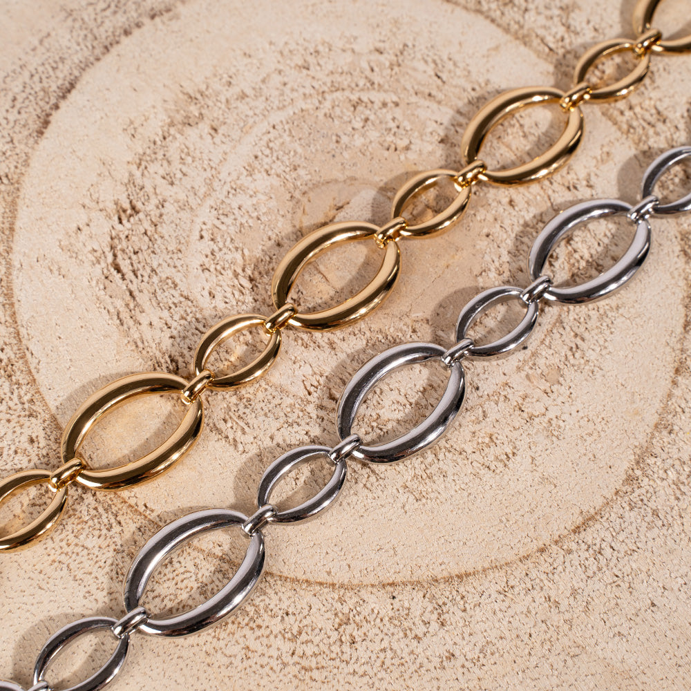 CHAIN BRACELET WITH TWO SIZE LINKS