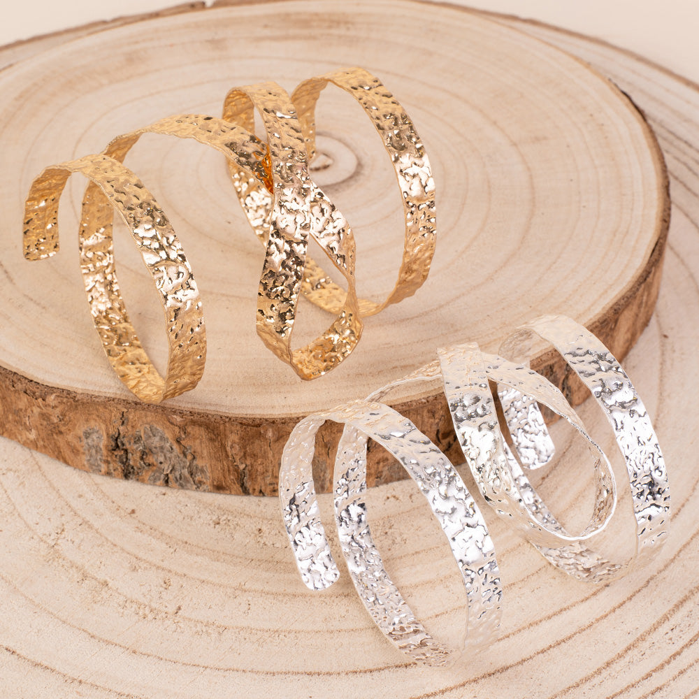 BRACCIALE RIGIDO EFFETTO MARTELLATO