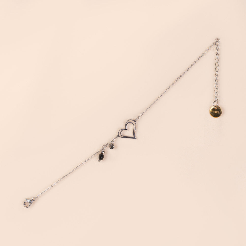 BRACCIALE CON CUORE E PIETRE