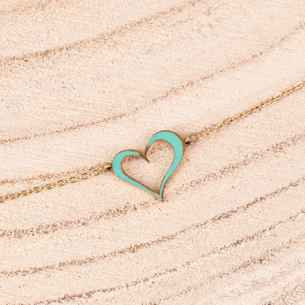 BRACCIALE CON CUORE SMALTATO