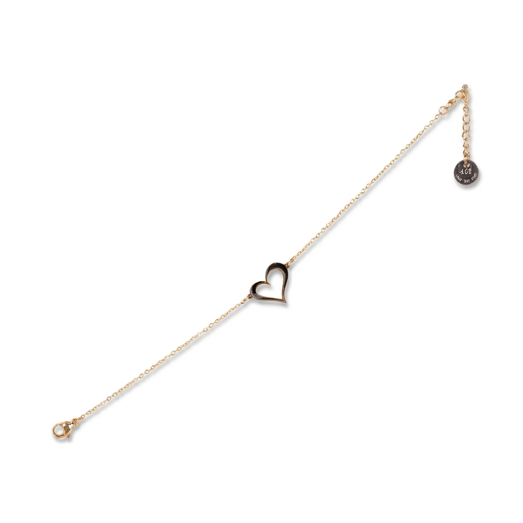 BRACCIALE CON CUORE SMALTATO