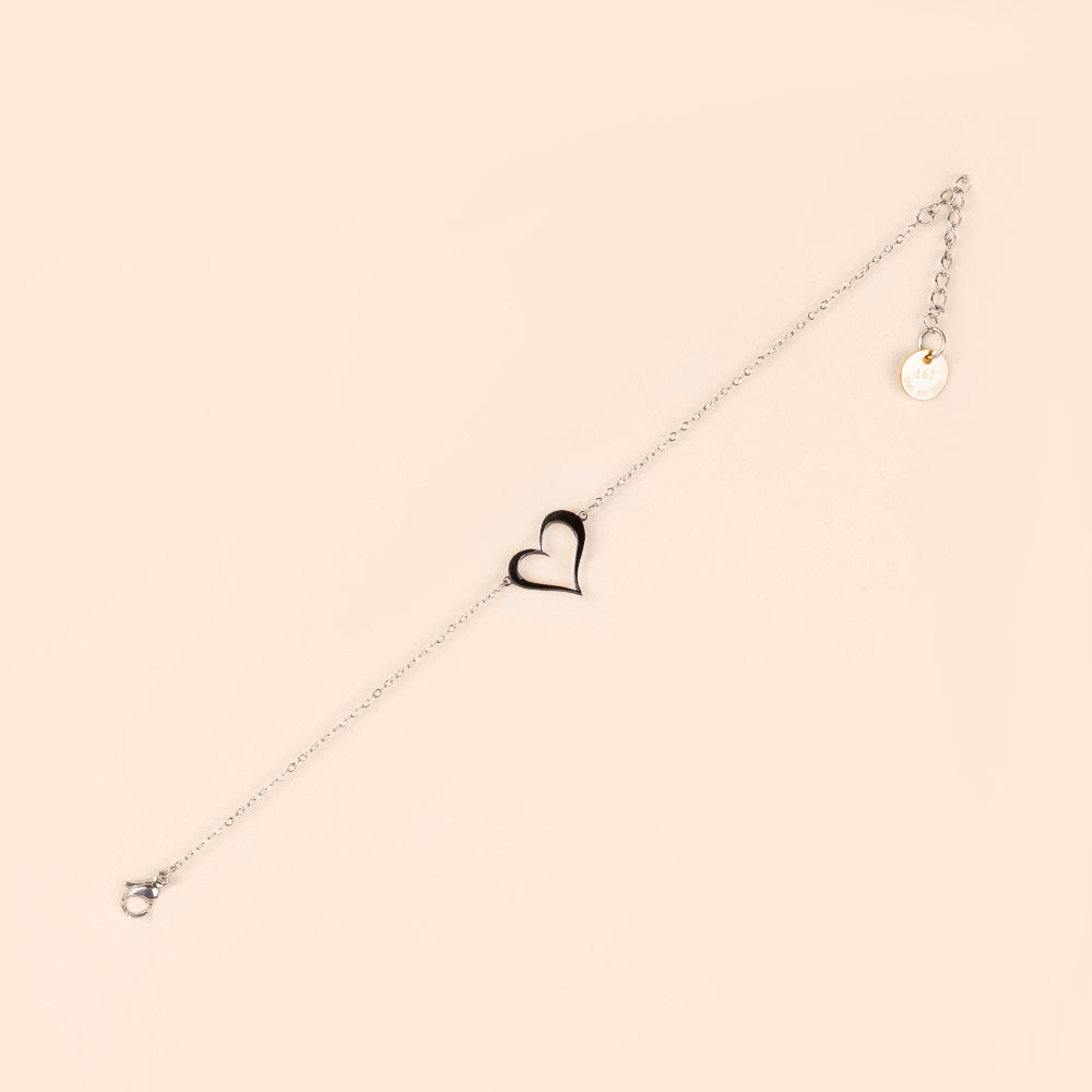 BRACCIALE CON CUORE SMALTATO