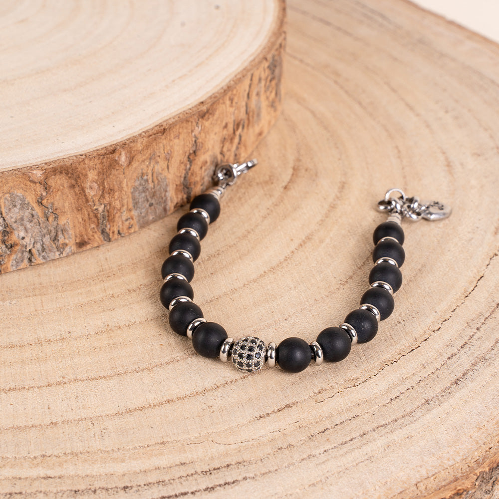 BRACCIALE CON PIETRE DURE E STRASS