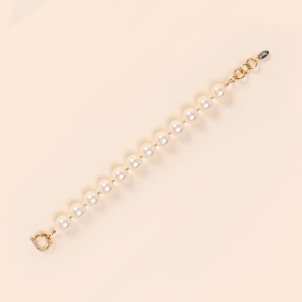 BRACCIALE CON PERLE LUCIDE PICCOLE