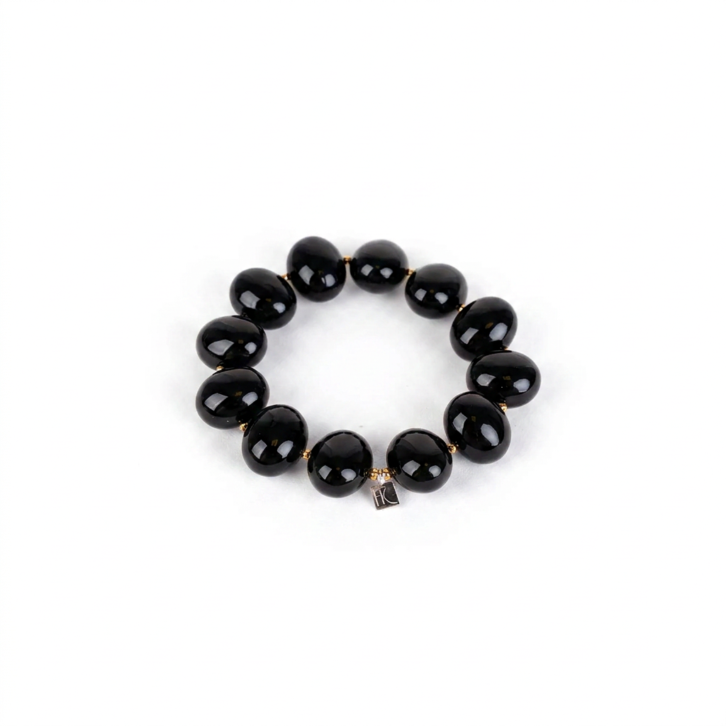 ELASTIC BRACELET WITH OVAL PEARLS