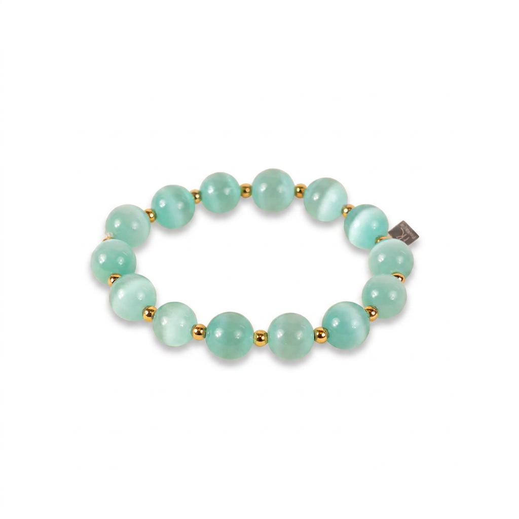 ELASTIC BRACELET WITH SPHERICAL STONES