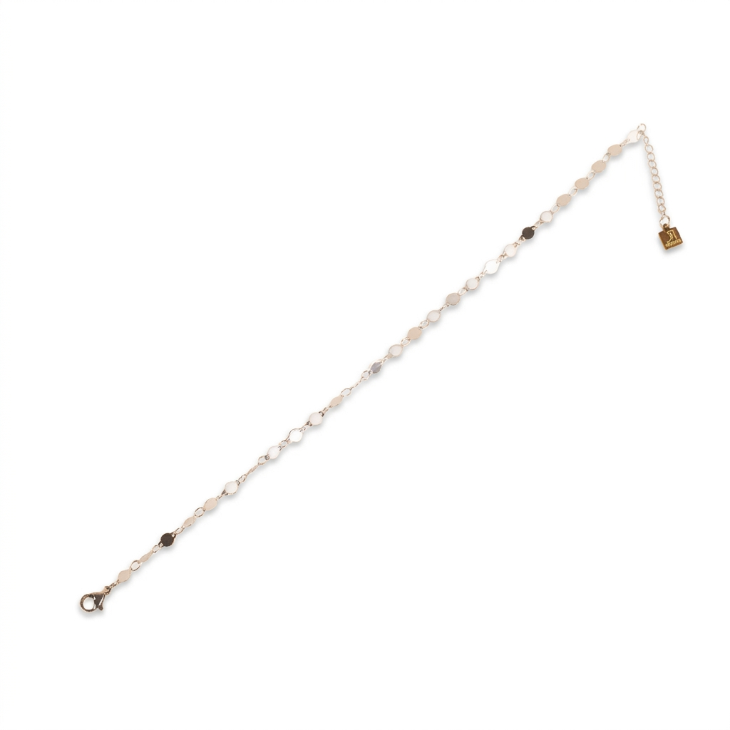ANKLE BRACELET WITH SIMPLE AND COLORFUL CIRCULAR PLATES