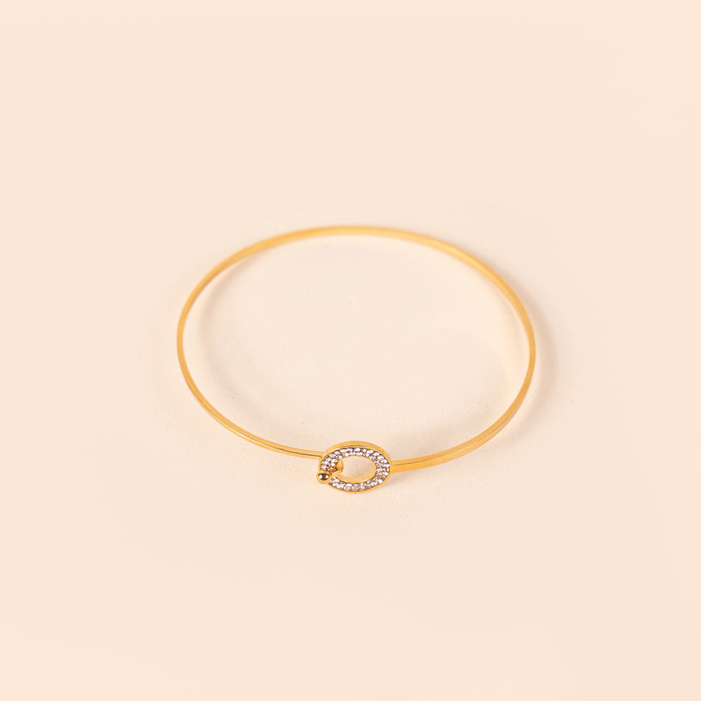 BRACCIALE RIGIDO FINO CON CHIUSURA A GANCIO E STRASS