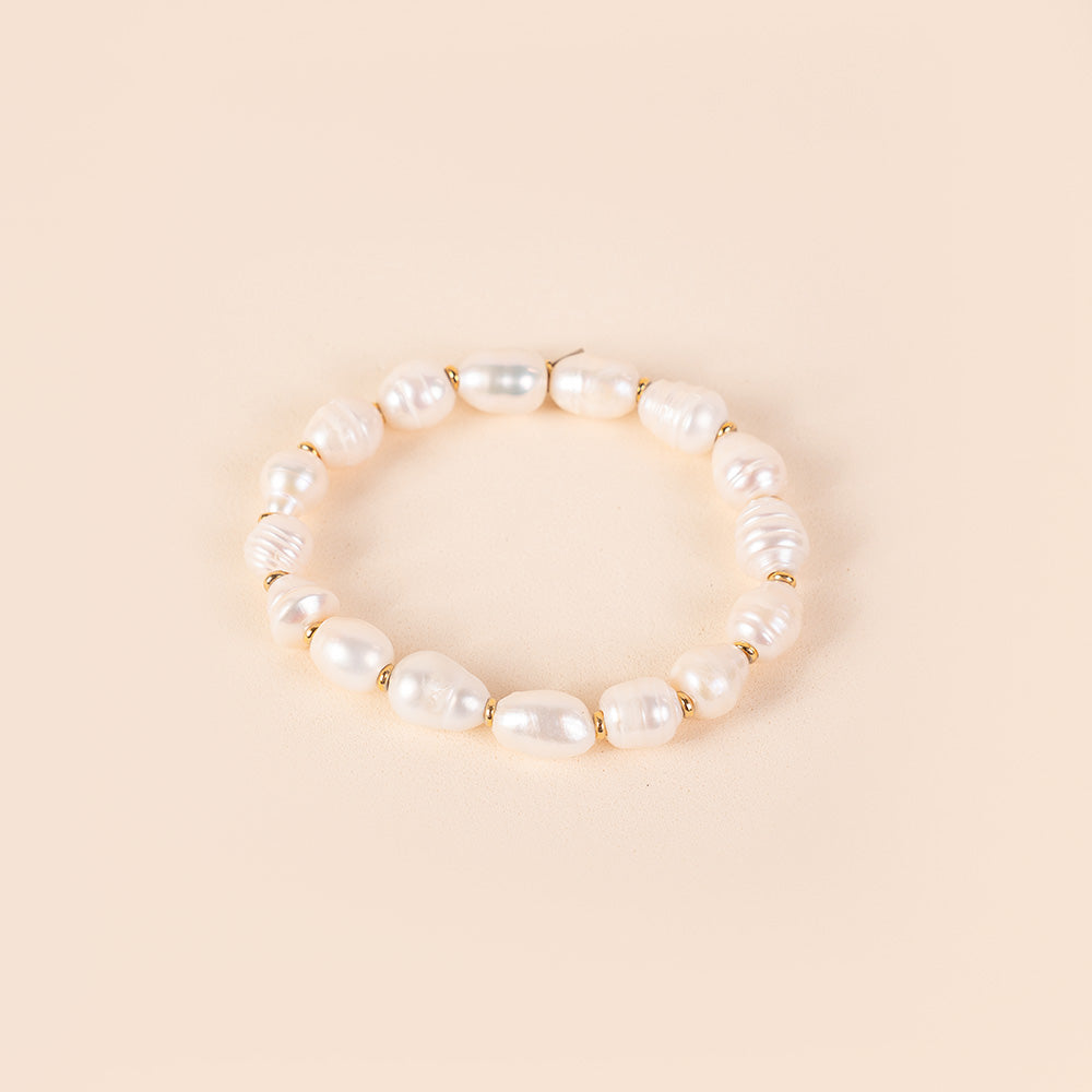 BRACCIALE ELASTICO CON UNITA' MODELLO MADREPERLA