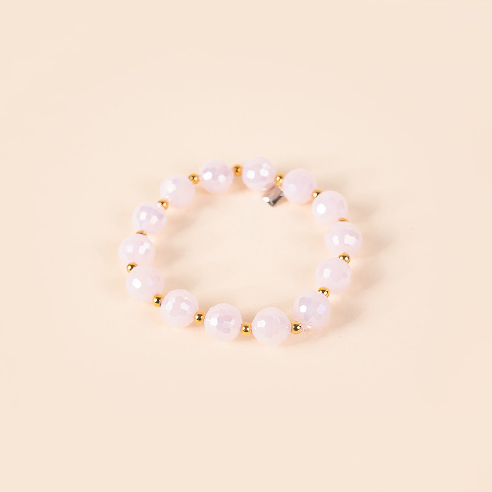 BRACCIALE ELASTICO CON SFERE SFACCETTATE COLORATE