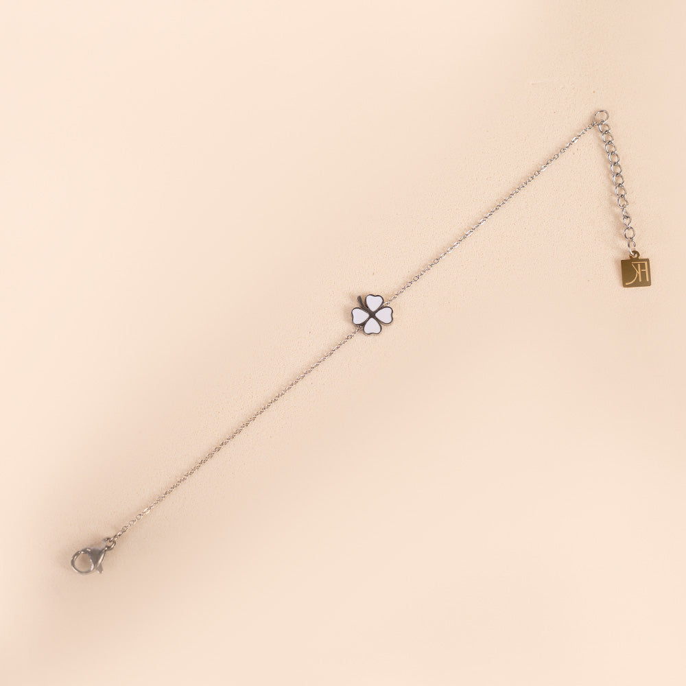 BRACCIALE FINO CON QUADRIFOGLIO COLORATO