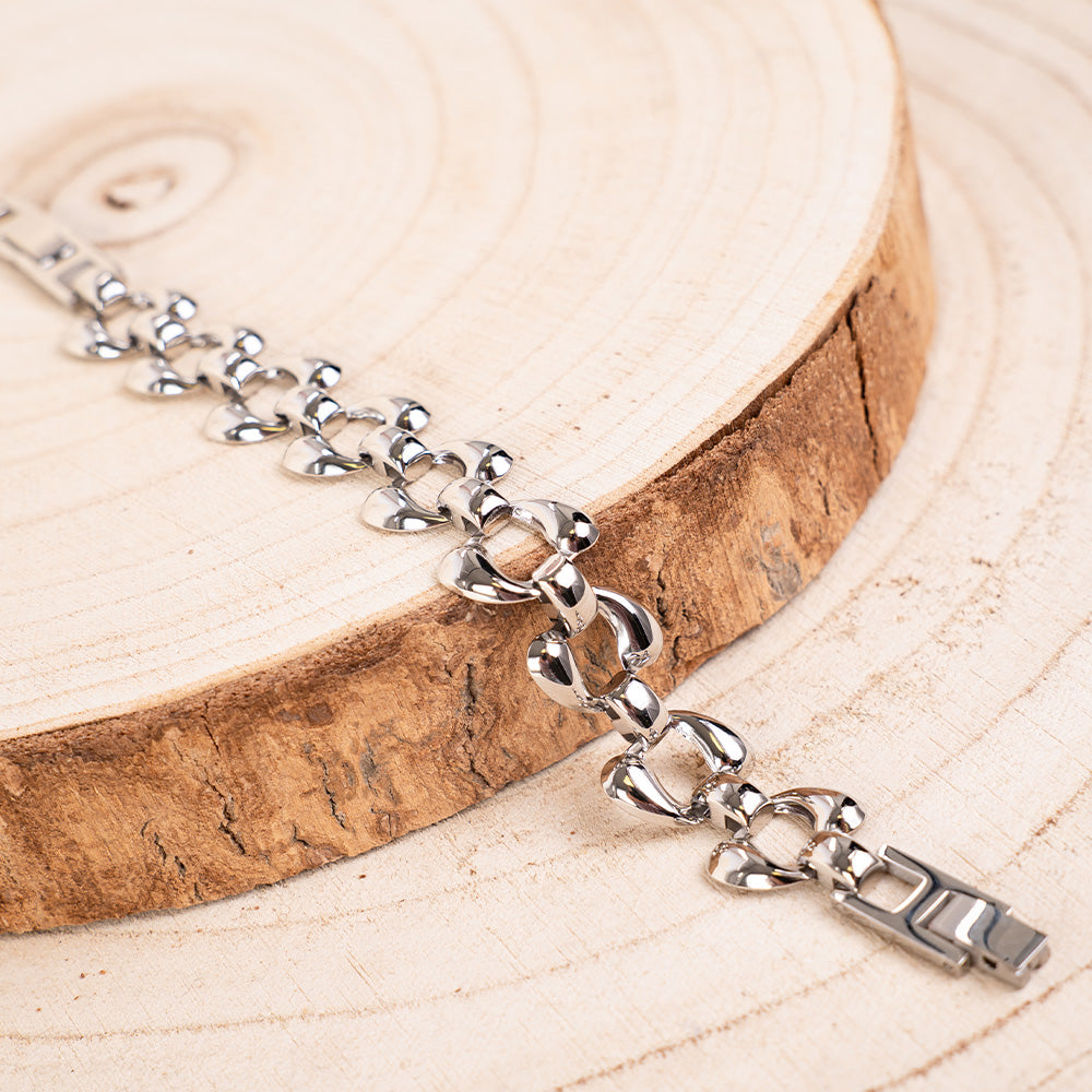 BRACCIALE CON MAGLIE CURVE