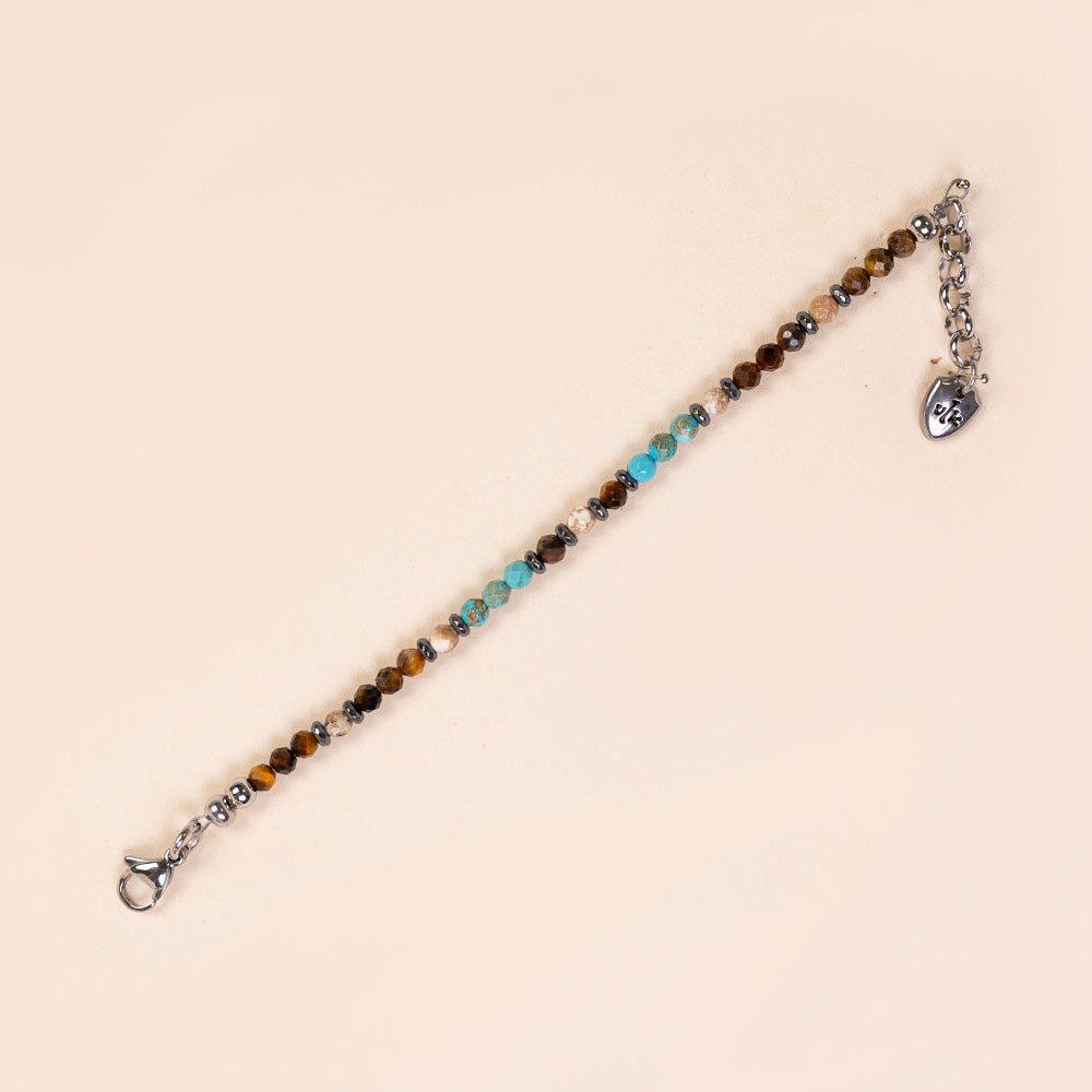 BRACCIALE CON PIETRE DURE COLORATE