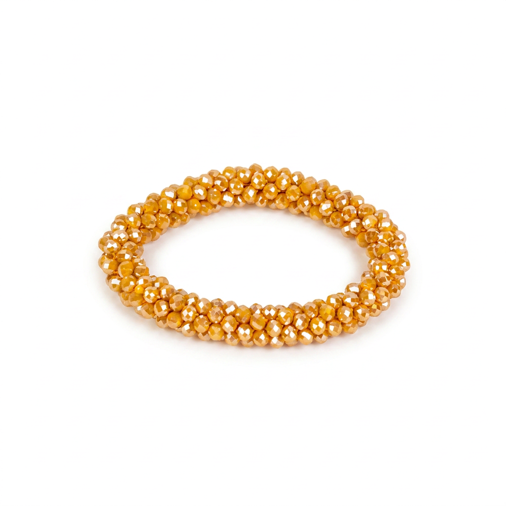 BRACCIALE ELASTICO CON CRISTALLI SFACCETTATI