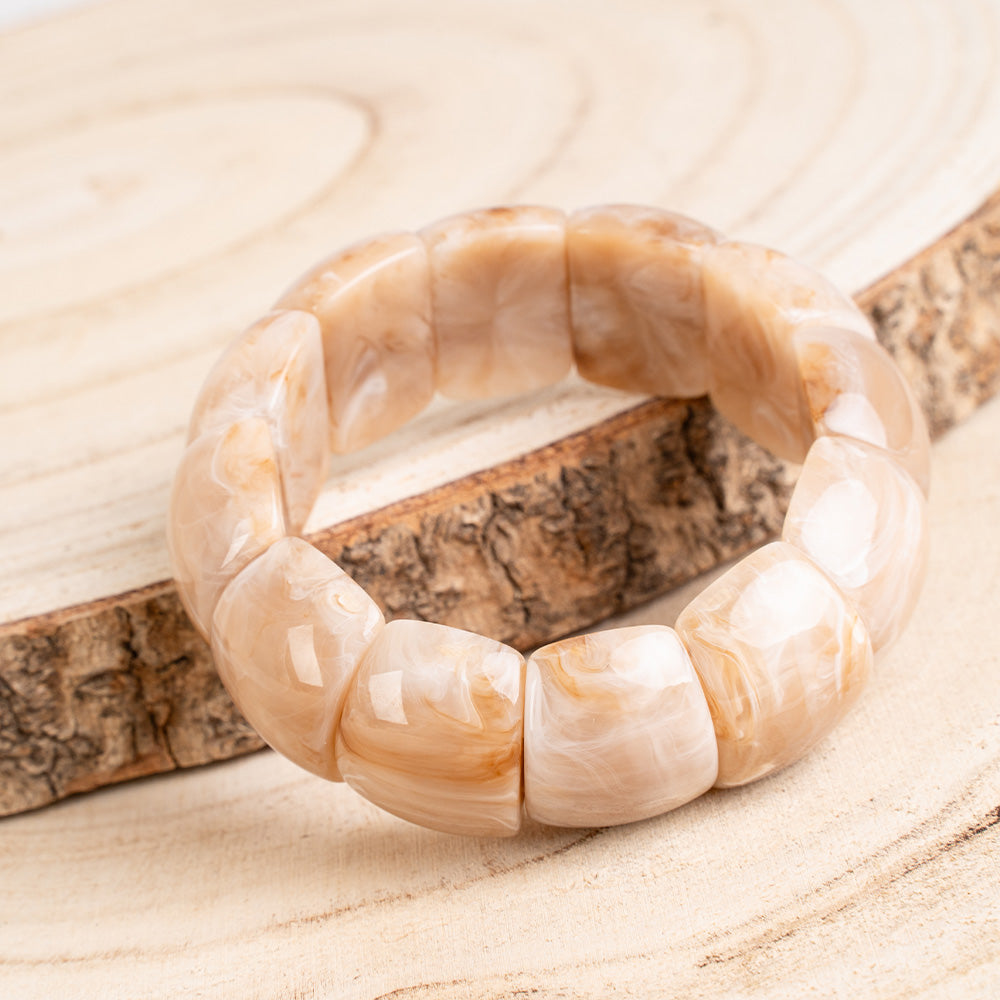 BRACCIALE ELASTICO CON UNITA' CURVE MARMORIZZATE