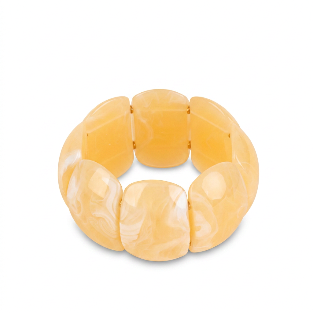BRACCIALE ELASTICO CON UNITA' CURVE MARMORIZZATE GRANDI