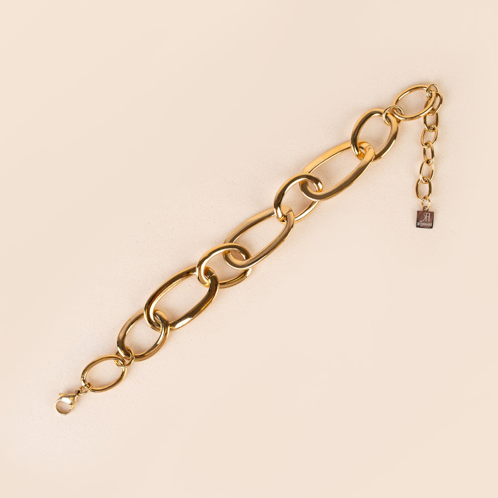 BRACCIALE A CATENA CON MAGLIE ALTERNATE