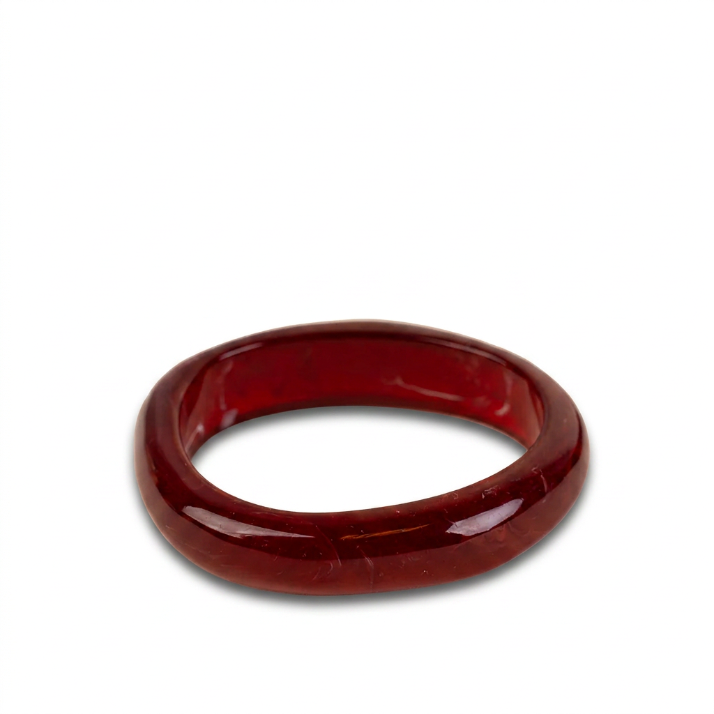 BRACCIALE RIGIDO ASIMMETRICO BASSO IN RESINA SFUMATA